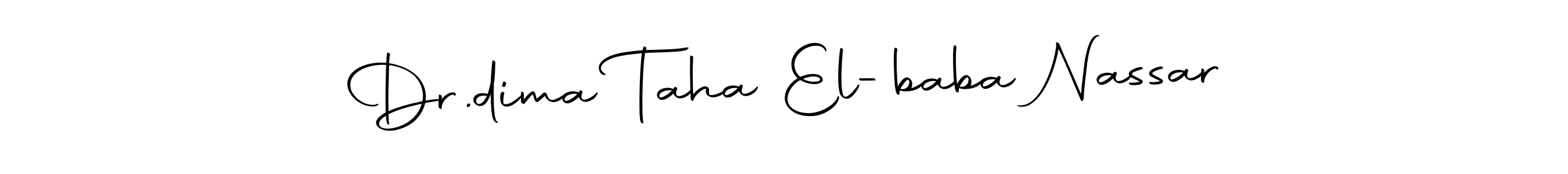 Create a beautiful signature design for name Dr.dima Taha El-baba Nassar. With this signature (Autography-DOLnW) fonts, you can make a handwritten signature for free. Dr.dima Taha El-baba Nassar signature style 10 images and pictures png