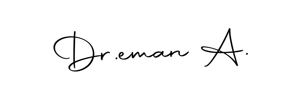 The best way (Autography-DOLnW) to make a short signature is to pick only two or three words in your name. The name Dr.eman A. include a total of six letters. For converting this name. Dr.eman A. signature style 10 images and pictures png