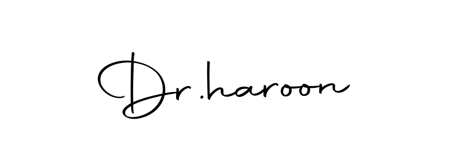 Use a signature maker to create a handwritten signature online. With this signature software, you can design (Autography-DOLnW) your own signature for name Dr.haroon. Dr.haroon signature style 10 images and pictures png