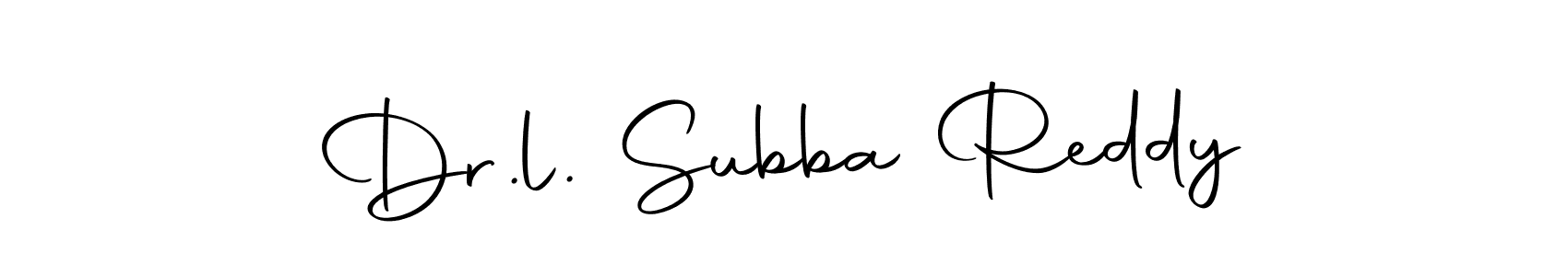 How to make Dr.l. Subba Reddy name signature. Use Autography-DOLnW style for creating short signs online. This is the latest handwritten sign. Dr.l. Subba Reddy signature style 10 images and pictures png