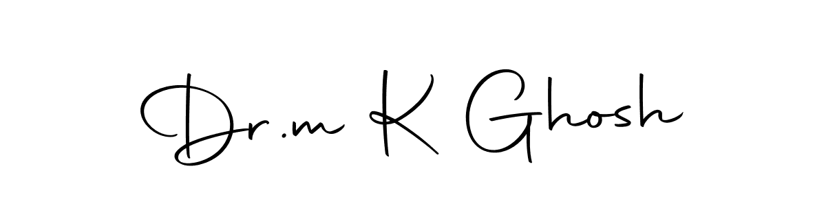 How to make Dr.m K Ghosh name signature. Use Autography-DOLnW style for creating short signs online. This is the latest handwritten sign. Dr.m K Ghosh signature style 10 images and pictures png
