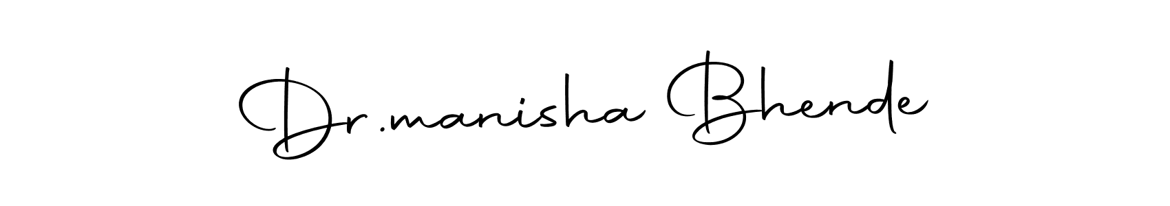 You can use this online signature creator to create a handwritten signature for the name Dr.manisha Bhende. This is the best online autograph maker. Dr.manisha Bhende signature style 10 images and pictures png