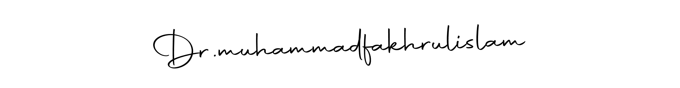 The best way (Autography-DOLnW) to make a short signature is to pick only two or three words in your name. The name Dr.muhammadfakhrulislam include a total of six letters. For converting this name. Dr.muhammadfakhrulislam signature style 10 images and pictures png