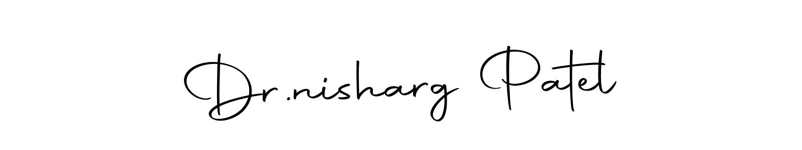 Use a signature maker to create a handwritten signature online. With this signature software, you can design (Autography-DOLnW) your own signature for name Dr.nisharg Patel. Dr.nisharg Patel signature style 10 images and pictures png