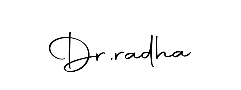 Design your own signature with our free online signature maker. With this signature software, you can create a handwritten (Autography-DOLnW) signature for name Dr.radha. Dr.radha signature style 10 images and pictures png