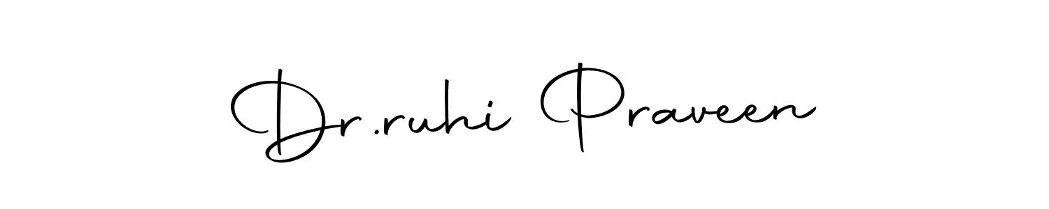 Dr.ruhi Praveen stylish signature style. Best Handwritten Sign (Autography-DOLnW) for my name. Handwritten Signature Collection Ideas for my name Dr.ruhi Praveen. Dr.ruhi Praveen signature style 10 images and pictures png