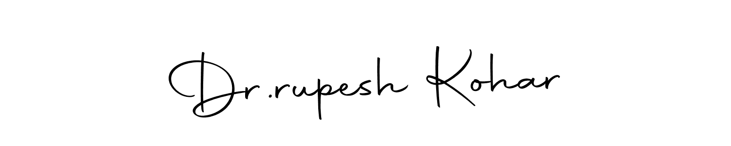 How to make Dr.rupesh Kohar name signature. Use Autography-DOLnW style for creating short signs online. This is the latest handwritten sign. Dr.rupesh Kohar signature style 10 images and pictures png