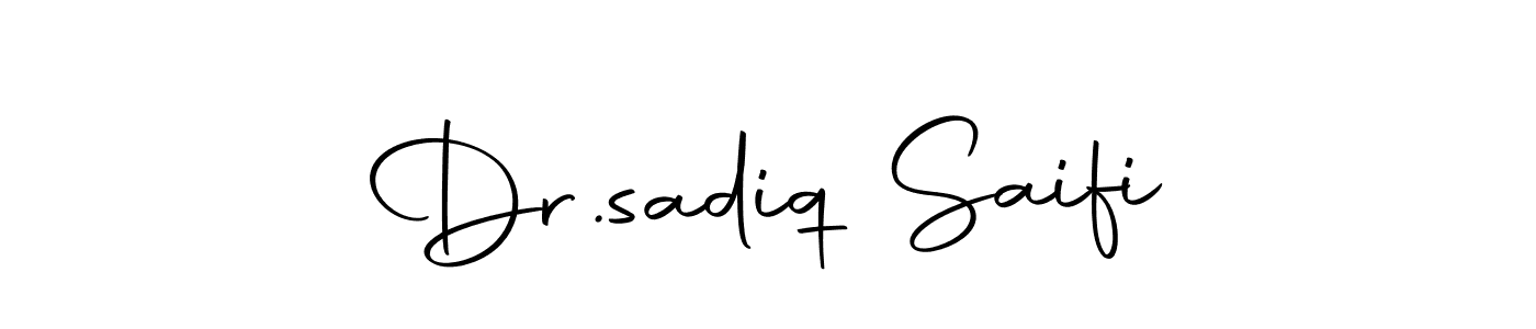 You should practise on your own different ways (Autography-DOLnW) to write your name (Dr.sadiq Saifi) in signature. don't let someone else do it for you. Dr.sadiq Saifi signature style 10 images and pictures png