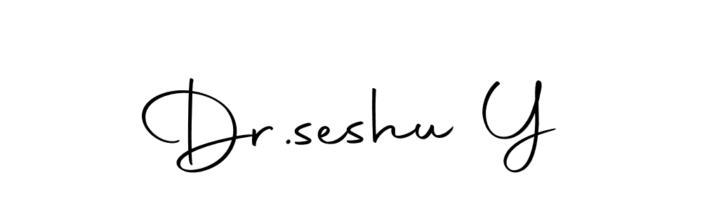 You should practise on your own different ways (Autography-DOLnW) to write your name (Dr.seshu Y) in signature. don't let someone else do it for you. Dr.seshu Y signature style 10 images and pictures png