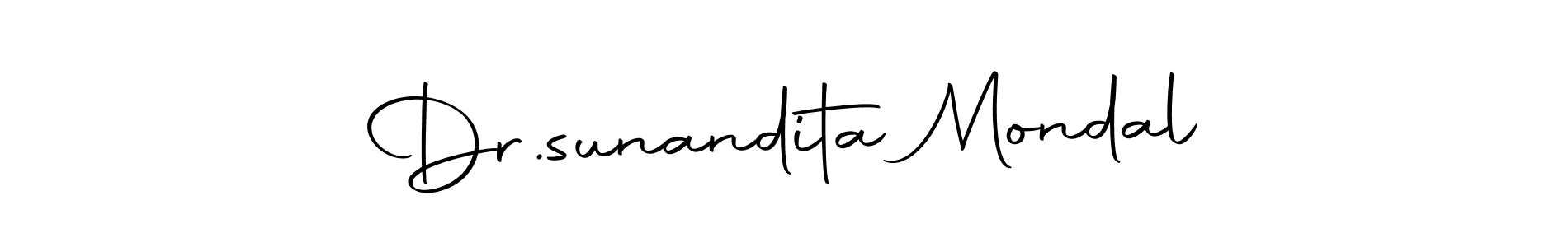 How to make Dr.sunandita Mondal name signature. Use Autography-DOLnW style for creating short signs online. This is the latest handwritten sign. Dr.sunandita Mondal signature style 10 images and pictures png