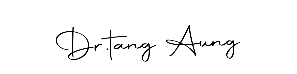 Design your own signature with our free online signature maker. With this signature software, you can create a handwritten (Autography-DOLnW) signature for name Dr.tang Aung. Dr.tang Aung signature style 10 images and pictures png