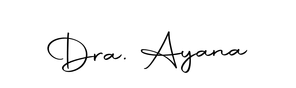 The best way (Autography-DOLnW) to make a short signature is to pick only two or three words in your name. The name Dra. Ayana include a total of six letters. For converting this name. Dra. Ayana signature style 10 images and pictures png