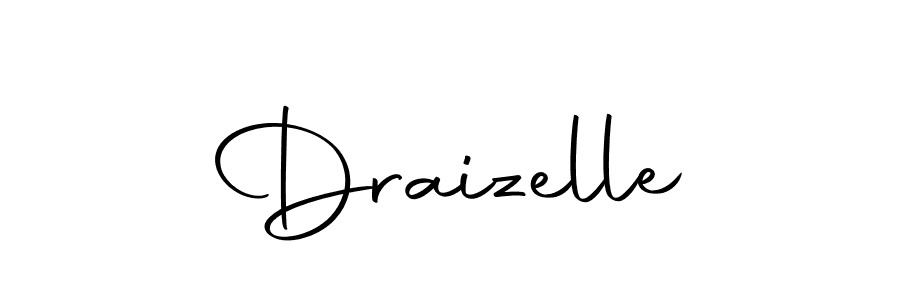 How to make Draizelle name signature. Use Autography-DOLnW style for creating short signs online. This is the latest handwritten sign. Draizelle signature style 10 images and pictures png