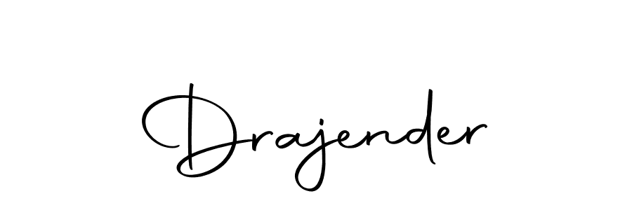 Design your own signature with our free online signature maker. With this signature software, you can create a handwritten (Autography-DOLnW) signature for name Drajender. Drajender signature style 10 images and pictures png