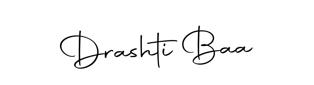 How to make Drashti Baa name signature. Use Autography-DOLnW style for creating short signs online. This is the latest handwritten sign. Drashti Baa signature style 10 images and pictures png