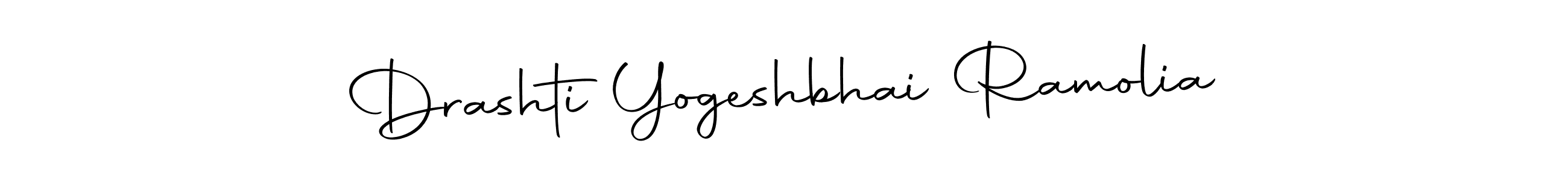 Make a beautiful signature design for name Drashti Yogeshbhai Ramolia. Use this online signature maker to create a handwritten signature for free. Drashti Yogeshbhai Ramolia signature style 10 images and pictures png