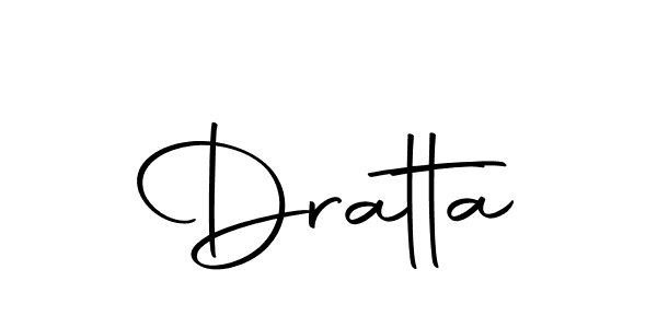 Use a signature maker to create a handwritten signature online. With this signature software, you can design (Autography-DOLnW) your own signature for name Dratta. Dratta signature style 10 images and pictures png