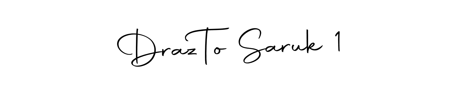 Similarly Autography-DOLnW is the best handwritten signature design. Signature creator online .You can use it as an online autograph creator for name Draz  To Saruk 1. Draz  To Saruk 1 signature style 10 images and pictures png