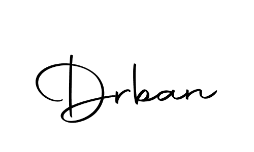 Design your own signature with our free online signature maker. With this signature software, you can create a handwritten (Autography-DOLnW) signature for name Drban. Drban signature style 10 images and pictures png