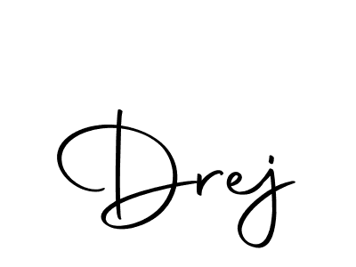 Create a beautiful signature design for name Drej. With this signature (Autography-DOLnW) fonts, you can make a handwritten signature for free. Drej signature style 10 images and pictures png