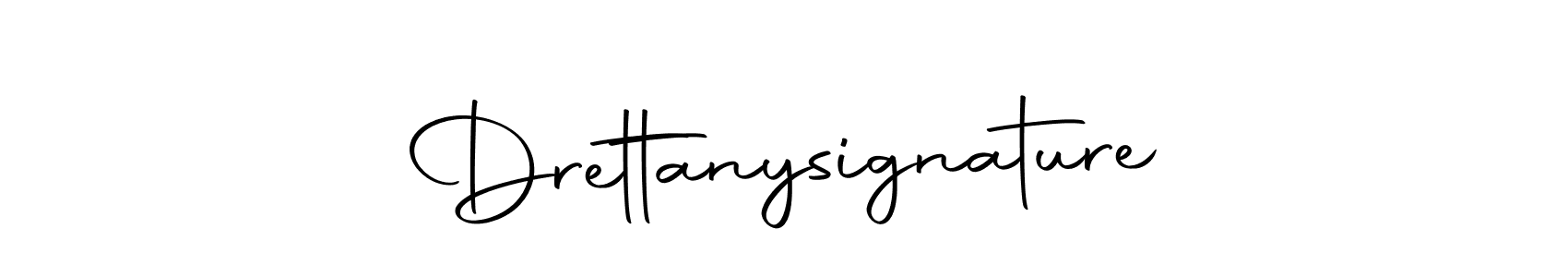 How to make Drettanysignature name signature. Use Autography-DOLnW style for creating short signs online. This is the latest handwritten sign. Drettanysignature signature style 10 images and pictures png