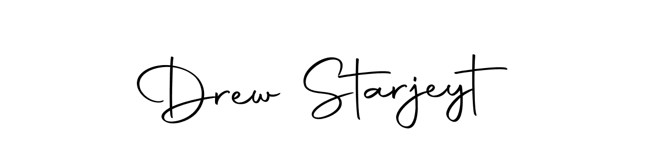 Create a beautiful signature design for name Drew Starjeyt. With this signature (Autography-DOLnW) fonts, you can make a handwritten signature for free. Drew Starjeyt signature style 10 images and pictures png