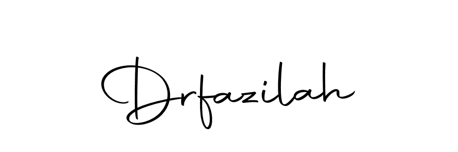 How to make Drfazilah name signature. Use Autography-DOLnW style for creating short signs online. This is the latest handwritten sign. Drfazilah signature style 10 images and pictures png