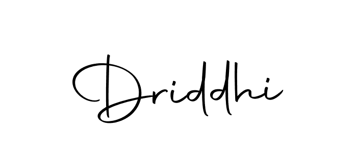 Use a signature maker to create a handwritten signature online. With this signature software, you can design (Autography-DOLnW) your own signature for name Driddhi. Driddhi signature style 10 images and pictures png