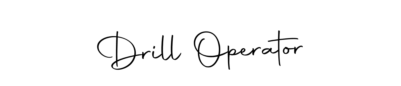 Create a beautiful signature design for name Drill Operator. With this signature (Autography-DOLnW) fonts, you can make a handwritten signature for free. Drill Operator signature style 10 images and pictures png