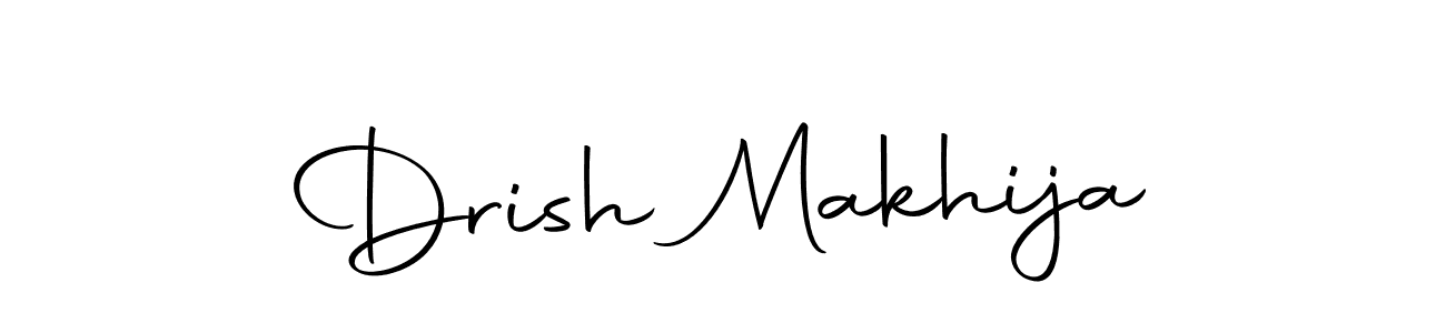 Use a signature maker to create a handwritten signature online. With this signature software, you can design (Autography-DOLnW) your own signature for name Drish Makhija. Drish Makhija signature style 10 images and pictures png