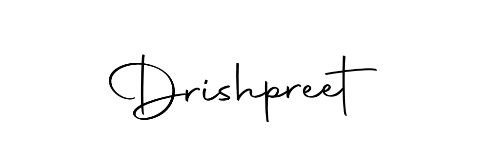 Create a beautiful signature design for name Drishpreet. With this signature (Autography-DOLnW) fonts, you can make a handwritten signature for free. Drishpreet signature style 10 images and pictures png