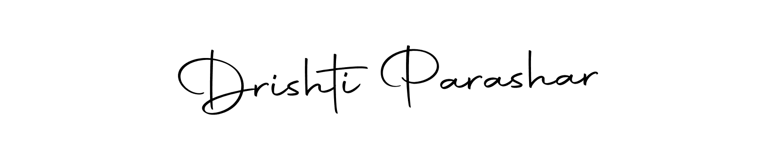 Create a beautiful signature design for name Drishti Parashar. With this signature (Autography-DOLnW) fonts, you can make a handwritten signature for free. Drishti Parashar signature style 10 images and pictures png