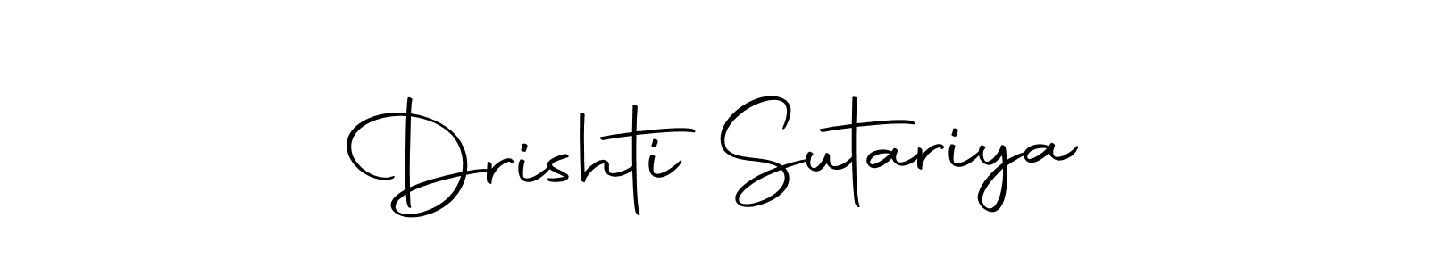 Similarly Autography-DOLnW is the best handwritten signature design. Signature creator online .You can use it as an online autograph creator for name Drishti Sutariya. Drishti Sutariya signature style 10 images and pictures png