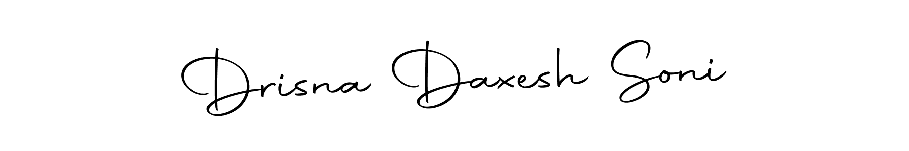 You should practise on your own different ways (Autography-DOLnW) to write your name (Drisna Daxesh Soni) in signature. don't let someone else do it for you. Drisna Daxesh Soni signature style 10 images and pictures png