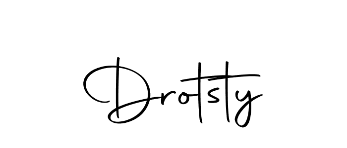 Make a beautiful signature design for name Drotsty. With this signature (Autography-DOLnW) style, you can create a handwritten signature for free. Drotsty signature style 10 images and pictures png
