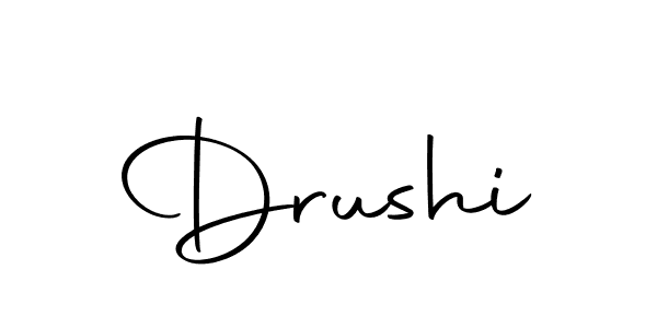 You should practise on your own different ways (Autography-DOLnW) to write your name (Drushi) in signature. don't let someone else do it for you. Drushi signature style 10 images and pictures png