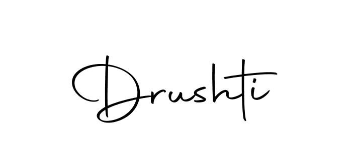 Create a beautiful signature design for name Drushti. With this signature (Autography-DOLnW) fonts, you can make a handwritten signature for free. Drushti signature style 10 images and pictures png