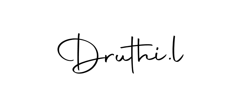 if you are searching for the best signature style for your name Druthi.l. so please give up your signature search. here we have designed multiple signature styles  using Autography-DOLnW. Druthi.l signature style 10 images and pictures png