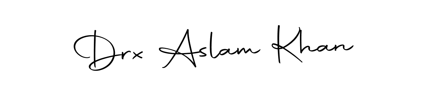 Autography-DOLnW is a professional signature style that is perfect for those who want to add a touch of class to their signature. It is also a great choice for those who want to make their signature more unique. Get Drx Aslam Khan name to fancy signature for free. Drx Aslam Khan signature style 10 images and pictures png