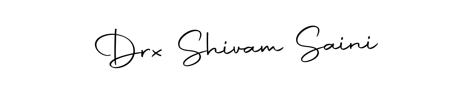 Create a beautiful signature design for name Drx Shivam Saini. With this signature (Autography-DOLnW) fonts, you can make a handwritten signature for free. Drx Shivam Saini signature style 10 images and pictures png