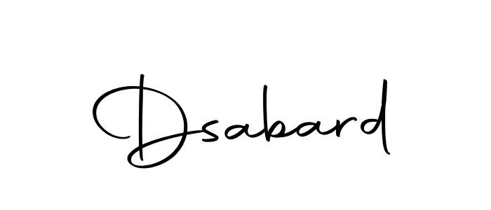 Make a beautiful signature design for name Dsabard. With this signature (Autography-DOLnW) style, you can create a handwritten signature for free. Dsabard signature style 10 images and pictures png