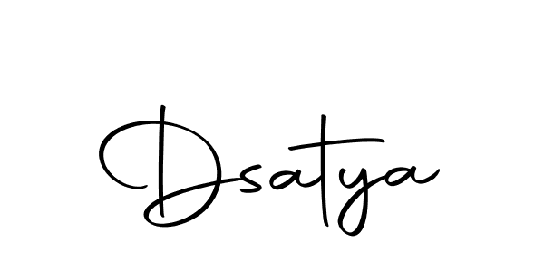 Create a beautiful signature design for name Dsatya. With this signature (Autography-DOLnW) fonts, you can make a handwritten signature for free. Dsatya signature style 10 images and pictures png