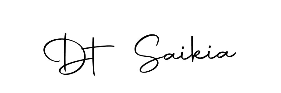 Dt Saikia stylish signature style. Best Handwritten Sign (Autography-DOLnW) for my name. Handwritten Signature Collection Ideas for my name Dt Saikia. Dt Saikia signature style 10 images and pictures png