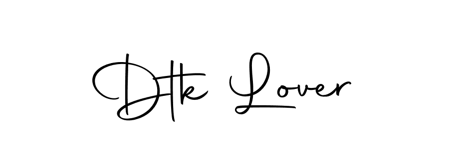 How to make Dtk Lover name signature. Use Autography-DOLnW style for creating short signs online. This is the latest handwritten sign. Dtk Lover signature style 10 images and pictures png