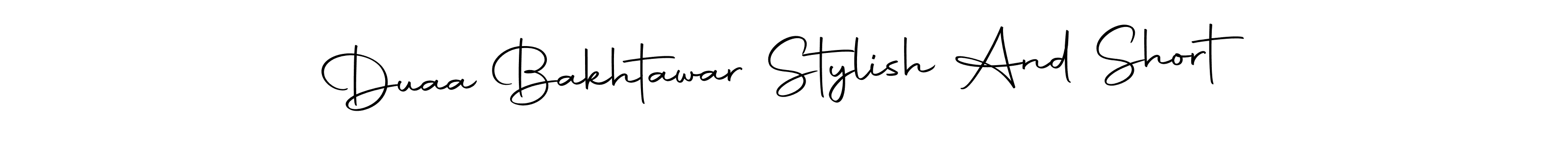 Design your own signature with our free online signature maker. With this signature software, you can create a handwritten (Autography-DOLnW) signature for name Duaa Bakhtawar Stylish And Short. Duaa Bakhtawar Stylish And Short signature style 10 images and pictures png