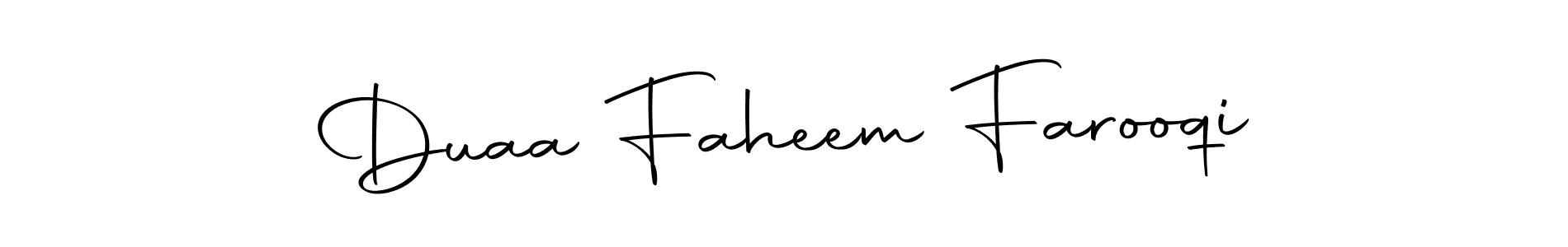 The best way (Autography-DOLnW) to make a short signature is to pick only two or three words in your name. The name Duaa Faheem Farooqi include a total of six letters. For converting this name. Duaa Faheem Farooqi signature style 10 images and pictures png