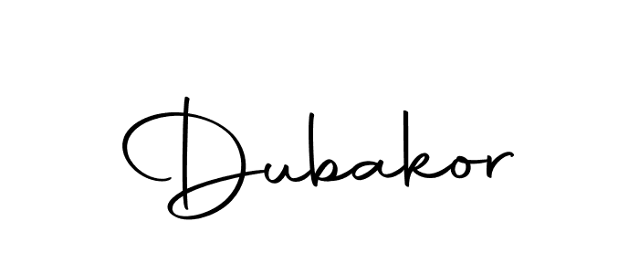 Design your own signature with our free online signature maker. With this signature software, you can create a handwritten (Autography-DOLnW) signature for name Dubakor. Dubakor signature style 10 images and pictures png