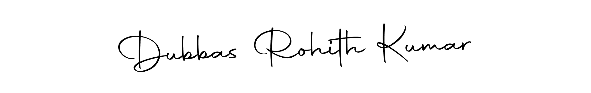 Create a beautiful signature design for name Dubbas Rohith Kumar. With this signature (Autography-DOLnW) fonts, you can make a handwritten signature for free. Dubbas Rohith Kumar signature style 10 images and pictures png