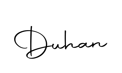 Use a signature maker to create a handwritten signature online. With this signature software, you can design (Autography-DOLnW) your own signature for name Duhan. Duhan signature style 10 images and pictures png