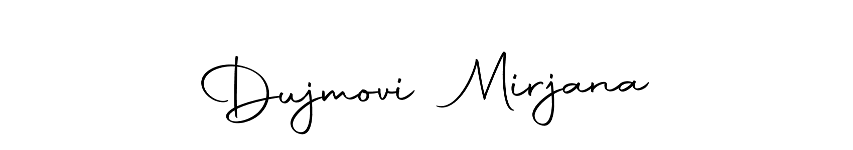 Make a beautiful signature design for name Dujmović Mirjana. With this signature (Autography-DOLnW) style, you can create a handwritten signature for free. Dujmović Mirjana signature style 10 images and pictures png